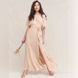 Reformation Winslow Dress in Champagne